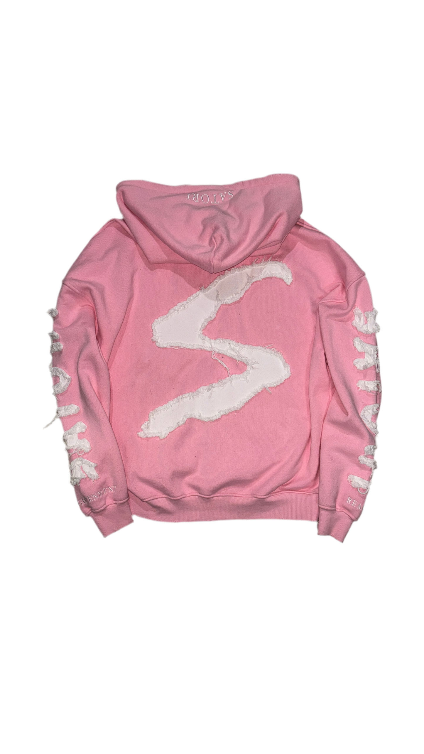 Pink Satori Oversized Heavyweight Distressed Hoodie